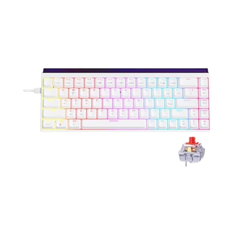 Teclado Mecânico Gamer RGB Com Fio AJAZZ NK68 Hot-Swappable